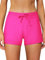 SHEKINI Short de bain taille mi-haute pour femme avec cordon de serrage à la taille, rose fluo, XXL