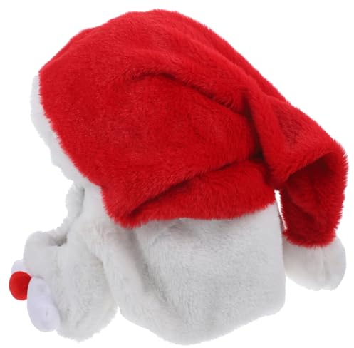 Amosfun Weihnachtshelmmütze Weihnachtshutabdeckung. Lustige Helmüberzüge Weihnachtsmann-mütze Motorradhelm Weihnachtsmütze Weihnachtsmann Helmschale Hut Abdecken Polyester Deckel Winter