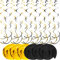 36 Stück Hängend Wirbel Dekoration, Schwarz Gold Deckenhänger Hängende Wirbel, Wirbel Deko Spiralen Girlande Folien Deckenhänger für Geburtstagsfeier, Hochzeit, Party, Weihnachten