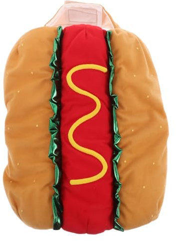 Beavorty Hundekostüm Hotdog Für Hunde Elastischer Halsausschnitt Haustierkleidung Für Halloween Cosplay Weihnachten