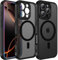 ivoler Magnetic Case for iPhone 16 Pro 6.3 inch Upgraded [Compatible with Magsafe] [Full Camera Protection] [15FT Military Grade Protection] Magnetic Charger Case Bumper for iPhone 16 Pro, Black