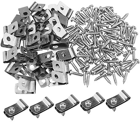 OUNONA 300pcs Heavy Duty Metal Wire Fence Clips for Chain Link Fencing Garden Edging Border Pet Cage Clips Easy Installation