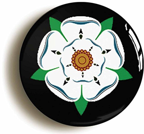 Yorkshire White Rose Fridge Magnet (Circular 2inch / 50mm Diameter)