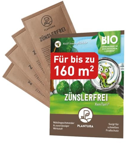 Plantura Zünslerfrei XenTari® Raupenfrei Mittel gegen Buchsbaumzünsler, hochwirksames & biologisches Spritzmittel, 8 g für 160 m²