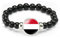 vmcoatdu National Flag Bracelet Elastic Rope Beaded Bracelet Support Your Country Travel Souvenir Gifts for Men Women, One Size, Alloy, glass