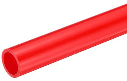 sourcing map PVC Rigid Tube Round Pipe Hardware Tubing 16mm ID 20mm OD 350mm Red High Impact for Water Pipe,Crafts,Cable Sleeve