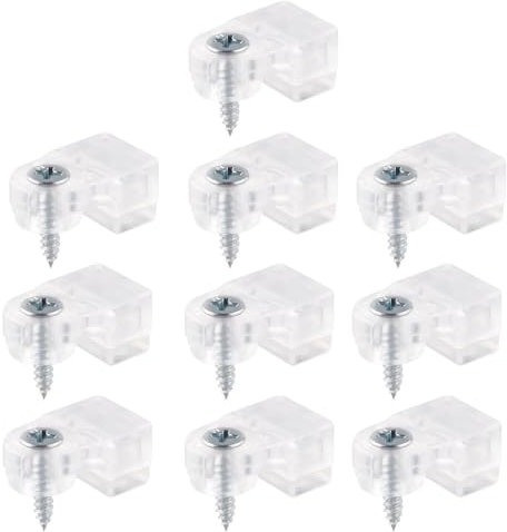 10pcs Glass Retainer Clips With Screws for Storm Door, Windows and Cabinet - Strip Mounting System