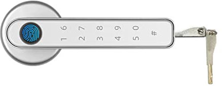 Serrure de porte intelligente, Serrure de porte intelligente serrure de porte d'empreintes digitales Bluetooth-compatible entrée sans clé boutons de porte électroniques serrure sécurité d'empreintes d