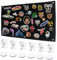 1 Stück 60×45CM Kletttafel Patches Klett Klettwand Mit 6 Haken 6 Klebeklammern Ösen Faltbar Für Militär Patch Aufhängung Bundeswehr Patch Feuerwehr Namensschild Klett Tactical Display Board