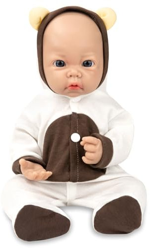 Vollence Bambola Neonata 40cm in Silicone, Non Bambola in Vinile, Bambola in Silicone, Regalo Antistress - Ragazza