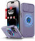 FRLMOOES for iPhone 14Pro Case Magnetic Compatible with MagSafe Wireless Charging,with 2 Screen Protectors,Built-in 360°Kickstand Ring+Camera Cover Anti-Scratch Shockproof Heavy Duty Protection Purple