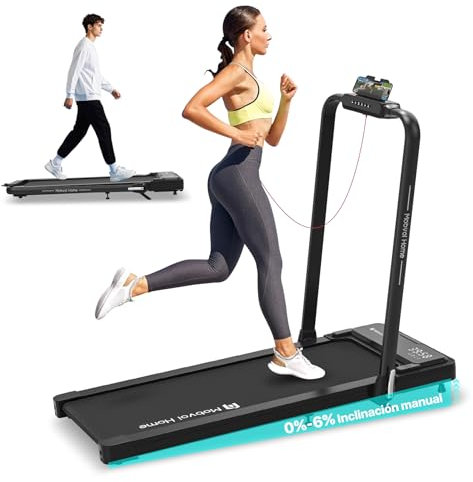 Mobvoi Home 3-in-1 Laufband Zusammenklappbar mit 6% Steigung 2,5 PS Kompaktes Tragbares Lauf- und Walkinggerät für unter den Schreibtisch mit Fernbedienung, LED-Anzeige, Leicht zu lagern 12km/h 120kg