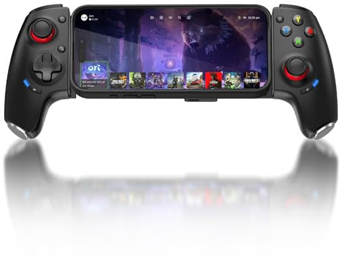 Joso Controller da gioco mobile per iPhone e Android, custodia per telefono Bluetooth wireless con design ergonomico per giochi cloud/riproduzione remota/emulatore PS