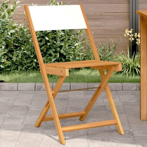 KTHLBRH Klappbarer Bistrostuhl aus massivem Akazienholz für den Innen- und Außenbereich, robust und stabil mit praktischem Design für Garten, Terrasse oder Balkon, Tragkraft 110 kg