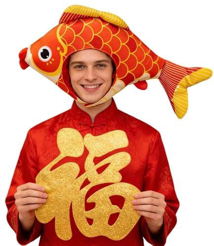 Fisch-Plüschhut, verrückt, weich, Plüsch, Party, Cosplay, Kostüm, Hut, für Fotografie, Ostern, Karneval, Club, Cosplay