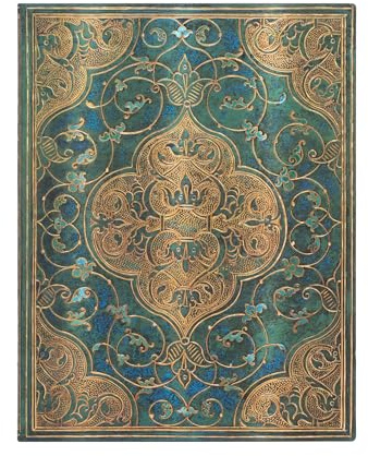 Turquoise Chronicles Ultra Unlined Journal: Flexi softcover, 100 gsm, ribbon marker, memento pouch, book edge printing, no closure