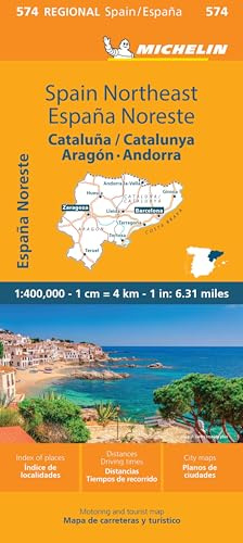 Michelin Spain: Northeast Catalonia, Aragon, Andorra, Map 574 (Maps/Regional (Michelin))