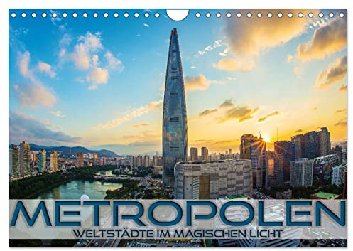 Metropolen - Weltstädte im magischen Licht (Wandkalender 2026 DIN A4 quer), CALVENDO Monatskalender: Atmosphärische Fotografien von Skylines und Stadtpanoramen zur Blauen Stunde (CALVENDO Orte)