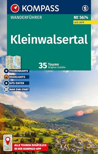 KOMPASS Wanderführer Kleinwalsertal, 35 Touren mit Extra-Tourenkarte: mit Touren und GPS-Daten in der KOMPASS-App