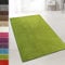 casa pura Teppich Wohnzimmer Grün Flauschiger Teppich 66x100cm Läufer, weicher Wohnteppich Deko für Schlafzimmer, Kinderzimmer, Flur mit antirutsch Unterseite, Shaggy Hochfloor Barcelona