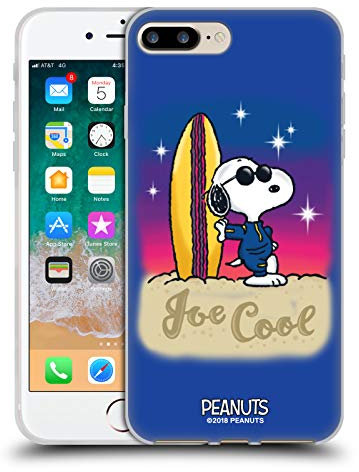 Head Case Designs Offiziell Offizielle Peanuts Joe Cool Surf Snoopy Plankenweg-Spritzpistole Soft Gel Handyhülle Hülle kompatibel mit Apple iPhone 7 Plus/iPhone 8 Plus