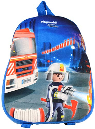 Playmobil City Action – Rucksack Feuerwehr Tasche Kinder mit Feuerwehr Motiv