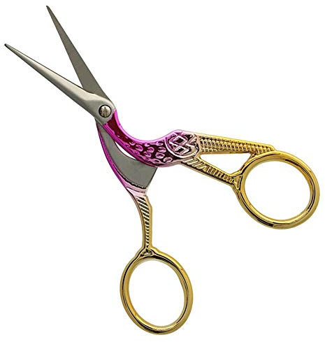de Bondt Handarbeits - Schere Storch, Pink Farbverlauf