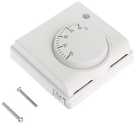 Fivekim 220V 6A Termostato per ambiente meccanico, controllo della temperatura, climatizzazione e riscaldamento di caldaia a gas a pavimento