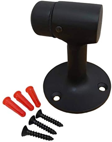 QCAA Solid Brass Door Stop, 3, Matte Black, 1 Pack