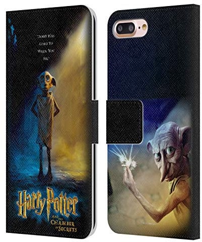 Head Case Designs Officially Licensed Harry Potter Dobby Poster Chamber Of Secrets III Leather Wallet Case Compatible With Apple iPhone 7 Plus/iPhone 8 Plus