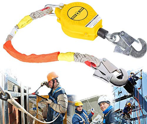 Aprilhp Dispositivi Anticaduta, Sistema Anticaduta Cavo Anticaduta Retrattile, Attrezzature per Sicurezza sul Lavoro, Adatto per Lavori Aerei, Carico:150kg20m