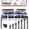 Hilitchi M6 140pcs Schwarz Innensechskantschrauben Schrauben Zylindermuttern Hardware-Sortiment für Kinderbett, Kinderbett, Möbel, Betten und Stühle (20-80mm Sortiment Set)