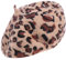 PRETYZOOM Leopard Baskenmütze Hut Wolle Französisch Baskenmütze Mütze Maler Hut Schön Zart für Mütze Hut im Freien Wintermütze Mode Mädchen Hut (Kamel)