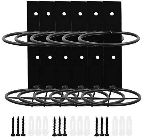 Cabilock 6Pcs Weinregal Wand Weinhalter Metall Rotwein Display Stand Einzelflaschenhalter für Hausbar Weinkeller Keller Schrank Speisekammer