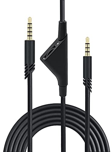 Mcbazel Cable Casque Astro A40 Remplacement du Câble Audio Auxiliaire avec Contrôle du Volume pour le Casque de Jeu Astro A10/A30/A40 PS5/PS4/Xbox One/Xbox Series S/X/PC/Smartphone via un jack 3.5mm