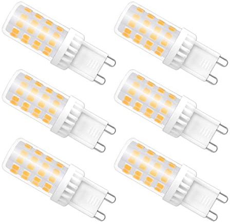 Caldarax 5W G9 LED Lampe Birne, 6000k Kaltweiß G9 LED Glühbirne Ersatz Für Halogenlampe 50W 40W 33W, 450 Lumens, AC 220-240V, Nicht Dimmbar, 6er Pack
