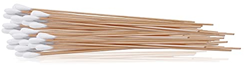 Kosmetex 100x Ohrreinigung für Hunde, Langer 23cm Stab, Wattekopf 4mm, Ohrreiniger Wattestäbchen Ohrreinigungsstäbchen für Haustiere, Hund, Katze
