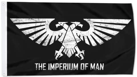 Cayyon Imperium of Man Flagge, Banner für drinnen und draußen, Dekoration, 90 x 150 cm, doppelt genäht, Polyester mit Messingösen