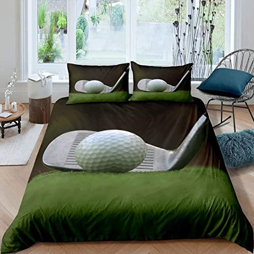 LUYAPOND Bettwäsche 140x200 Golf Bettwäsche Set, Schließung Weich Atmungsaktive Mikrofaser Bettbezüge, 1 Bettbezug mit Reißverschluss + 1 Kissenbezug 80x80 cm
