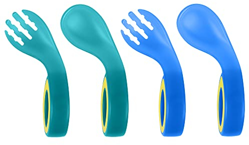 Vicloon Cuillère Thermosensibles,4pcs Cuillère Pour Bébés Avec Avertissement de Chaleur Peut Changer de Couleur En Fonction de Température,Éviter De Brûler Bébé