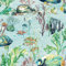Grandeco Aquarium Fish Wallpaper Teal Blue A61301