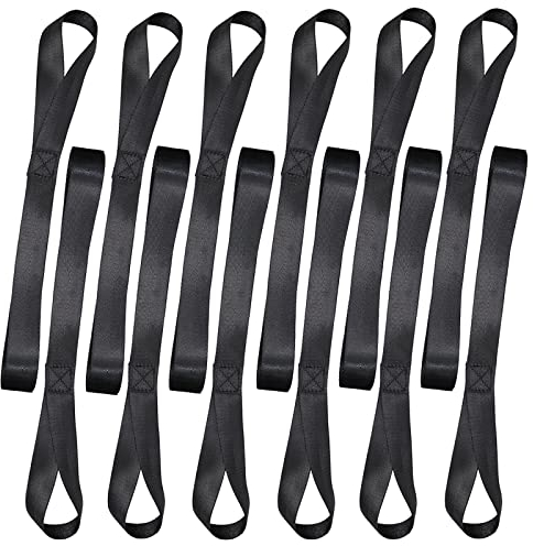 12 Stück Spanngurte Zurrschlaufen Schlaufen Spanngurt - 46 Zurrgurt Spanngurte Kurz Gurtschlaufen mit Schlaufe Nylon Schwarz für Fahrrad Motorrad Transport 46 x 2,5 cm…