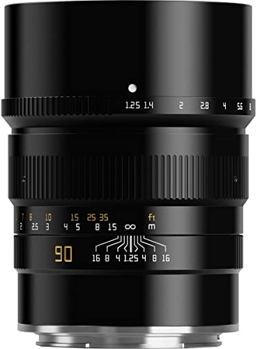 TTArtisan 90 mm F/1,25 Metallgehäuse, kompatibel mit Hasselblad X1D Mount – Schwarz