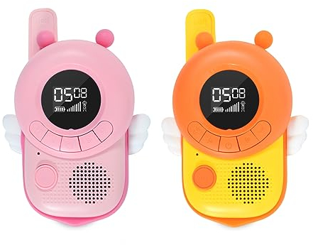 Uzoli Walkie Talkie Kinder für 3-12 Jahre 20 Kanäle 3 km Reichweite Taschenlampe Funkgerät für Abenteuer Camping Funkgerät Spielzeug als Schulanfangsgeschenk K22