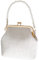 VALICLUD Rockabilly Geldbörsen Und Handtaschen Mit Kussverschluss Umhängetaschen Für Damen Crossbody Stilvolle Umhängetasche Damen Handtasche Shell-tasche Fräulein Schalenform Weiß