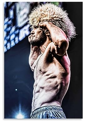 NgAnoh Khabib Nurmagomedov Boxing Championship Poster Wandkunst Scroll Leinwand Gemälde Bild Wohnzimmer Dekor Zuhause 20 x 30 cm