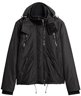 Superdry Herren Mountain Windcheater Jacke, schwarz, Large