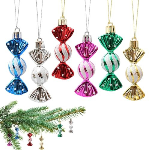 caits 6 pezzi di decorazioni per dolci natalizi con catena per albero di Natale, decorazione per la casa