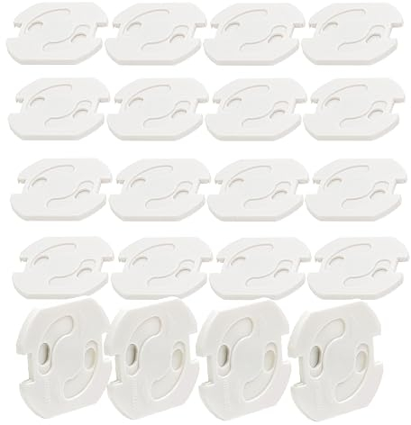 BIGtec Steckdosen Kindersicherung 20 Stück Steckdosenschutz Kinder Steckdosensicherung Steckdosenleisten Baby Kleinkind Sicherung Schutz mit Drehmechanik