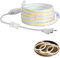 H+H Leipzig LED COB Strip Streifen (Teilmöglichkeit aller 10 cm) + IP20 Netzkabel mit Eurostecker. (25 Meter, Neutralweiß, 240LEDs/M, mit Schalter)